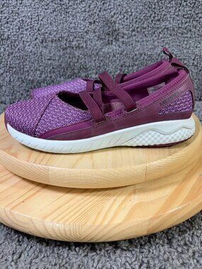 Merrell Shoes Amaranth Mary Jane Womens Sz 8 Leather Mesh Purple Slip On Sneaker